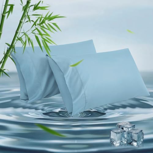 Standard Pillowcases, Cooling Viscose from Bamboo Pillow Covers by ParkdenyMattressProtector