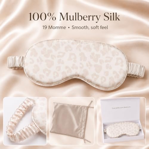 Silk Sleep Mask Light Blocking Luxury 100% Mulberry 22mm Silk Eye Mask Eye - Image 2