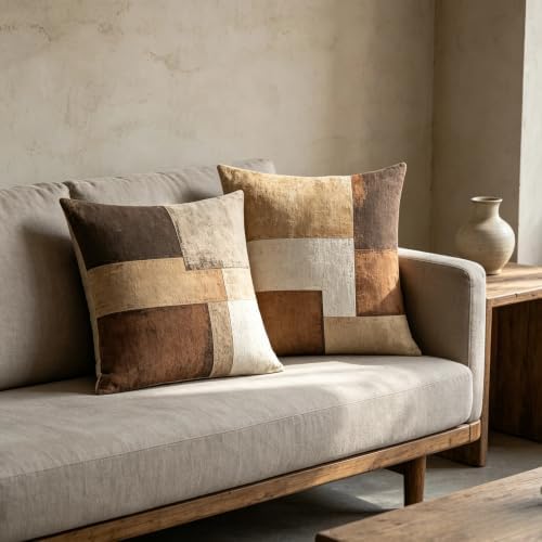 Wabi Sabi Abstract Geometric Throw Pillow Covers 18x18 Set of 2 - Image 4