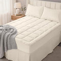 OLANLY Full Quilted Fitted Mattress Pad, Down Alternative Fill, Ivory White by OLANLY