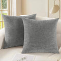 CaliTime Decorative Couch Throw Pillow Covers 18 X 18 Inches Medium Grey by CaliTime