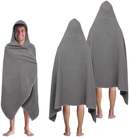 COTTON CRAFT Hooded Bath Towel for Adults – 2 Pack 100% Cotton Bath Sheet by COTTONCRAFT