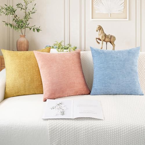 CaliTime Decorative Couch Throw Pillow Covers 18 X 18 Inches Baby Blue - Image 5