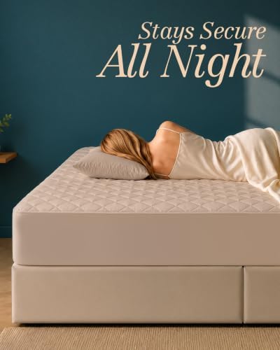 King Mattress Pad, Quilted Mattress Protector Topper fits 16" Deep Pocket - Image 5