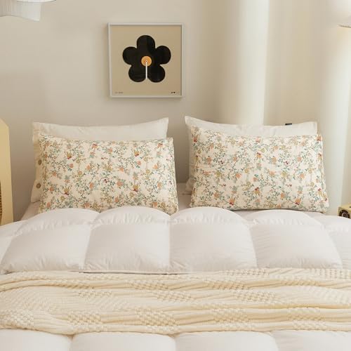 ECOCOTT 2 Pack Pillowcase King Size, Floral Pillow Cases Set - Image 7
