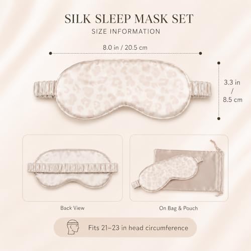 Silk Sleep Mask Light Blocking Luxury 100% Mulberry 22mm Silk Eye Mask Eye - Image 3