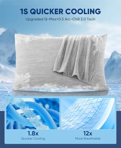 LUXEAR Cooling Pillow Cases for Hot Sleepers, King Size - Image 2