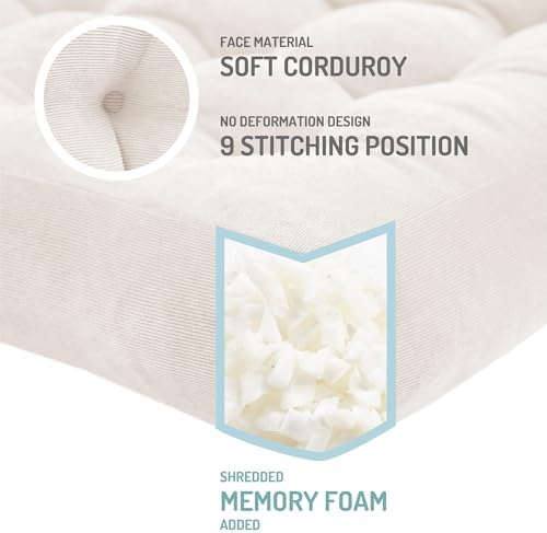 Floor Pillows Set of 2, Large Meditation Cushion - Image 2