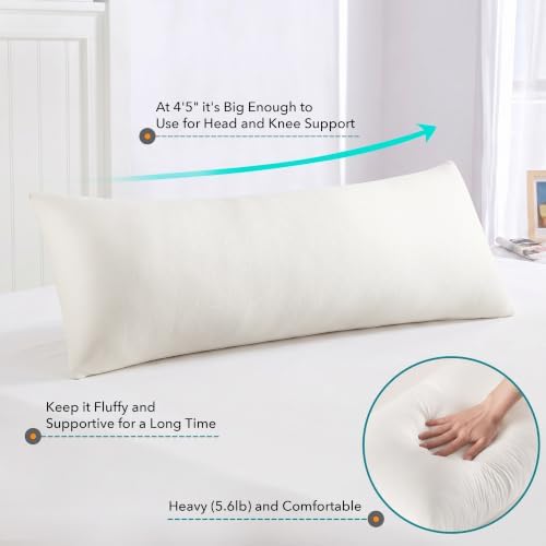 Oubonun Full Body Pillow for Side Sleeper, Adjustable Fluffy Long Pillow - Image 6
