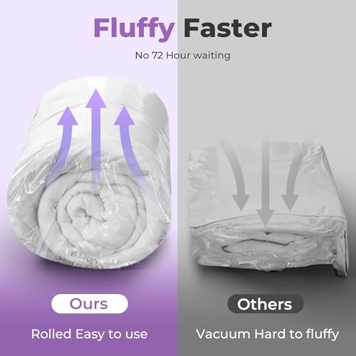 SINWEEK 5 Inch Dual Layer Memory Foam Mattress Topper King Size, 2 Inch Gel - Image 4