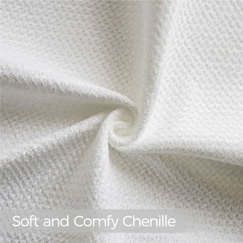 a moment Christmas White Chenille Throw Pillow Covers 18x18 Inch Pack of 2 - Image 5