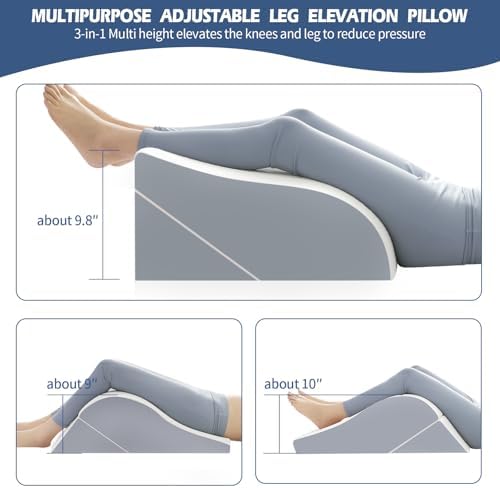 Simpledad Wedge Pillow for Sleeping Adjustable 3-in-1 High Leg Wedge Pillow - Image 4