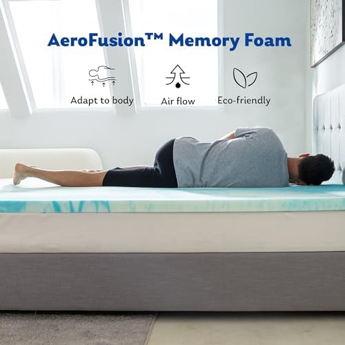 MLILY 4 Inch Queen Cooling Gel Infusion Memory Foam Mattress Topper - Image 3