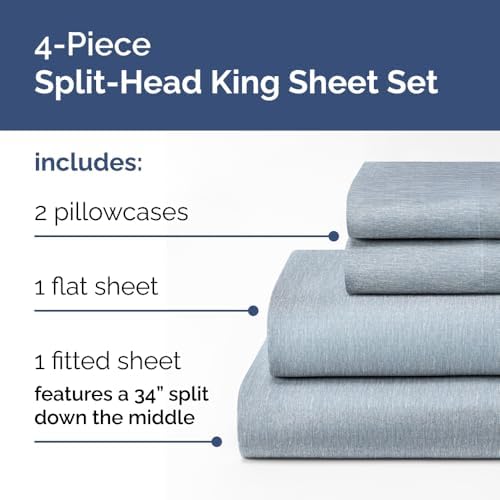 Flex Top Split Head King 4 Piece Sheet Set - Image 3