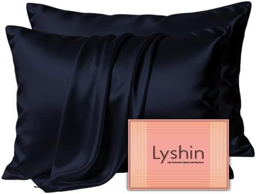 LYSHIN Silk Pillow Cases 2 Pack Queen Size by LYSHINSILKPILLOWCASES
