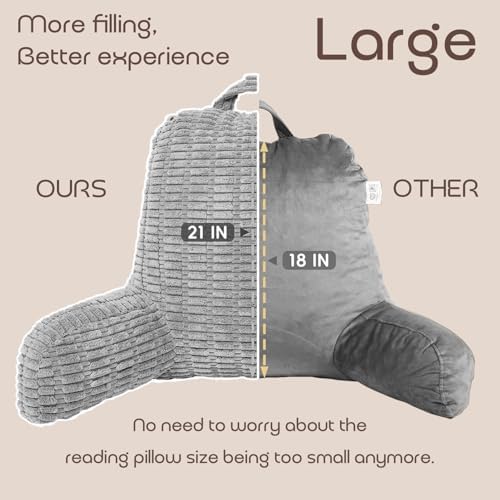 Reading Pillows for Bed Back Rest Pillow for Sitting up - Image 3