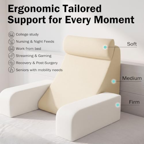 ENITYA 19" Reading Pillow for Bed - Image 4