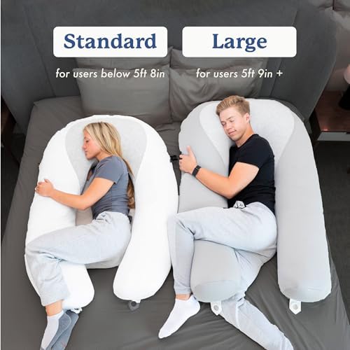 Plufl Hugl Cooling Body Pillow for Adults, U Shaped Pregnancy Pillow - Image 5