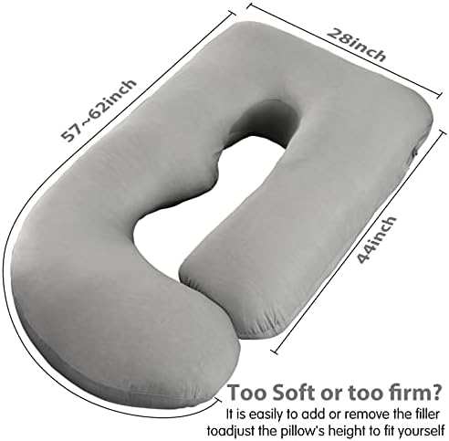 Elover U Shaped Pregnancy Pillow, Full Body Maternity Support - Image 6