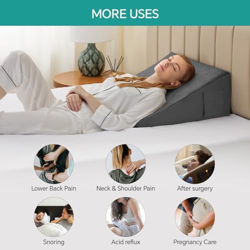 Bedluxe Wedge Pillow, 12 inch Bed Wedge Pillow - Image 4
