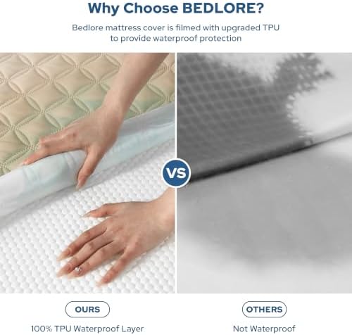 BEDLORE 2 Pack Waterproof Mattress Protector, Twin XL Size Mattress Pad - Image 2