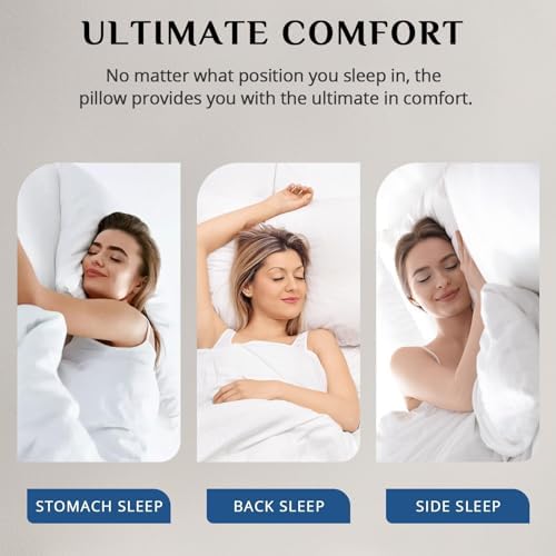 JOLLYVOGUE Pillows King Size Set of 6, Firm Supportive Bed Pillows - Image 7