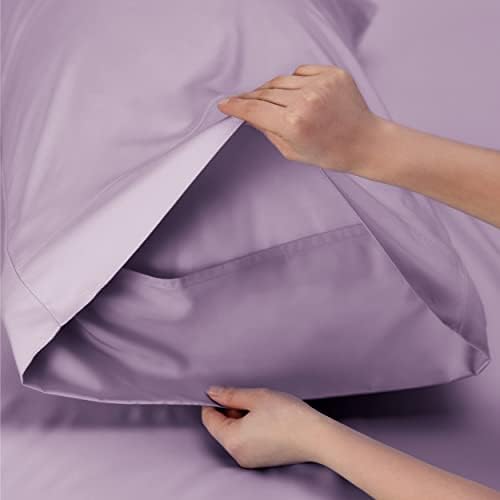 Bedsure PureWoven 100% Rayon Derived from Bamboo, Twin Bed Sheets, 3 Pieces - Image 5