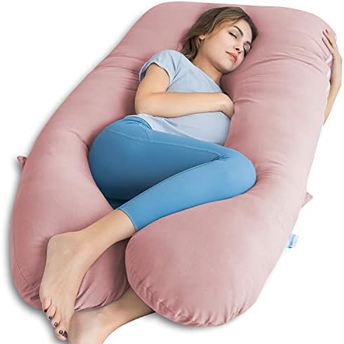 QUEEN ROSE Pregnancy Pillows for Sleeping, Cooling U Shaped Body Pillow by QUEENROSE