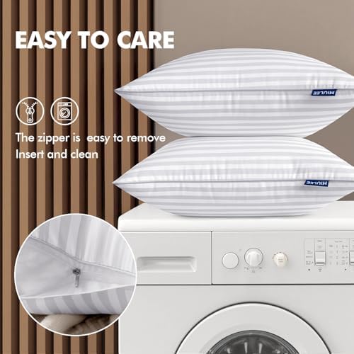 MIULEE Pack of 4 20x20 Pillow Inserts, Firm and Fluffy Throw Pillows - Image 6