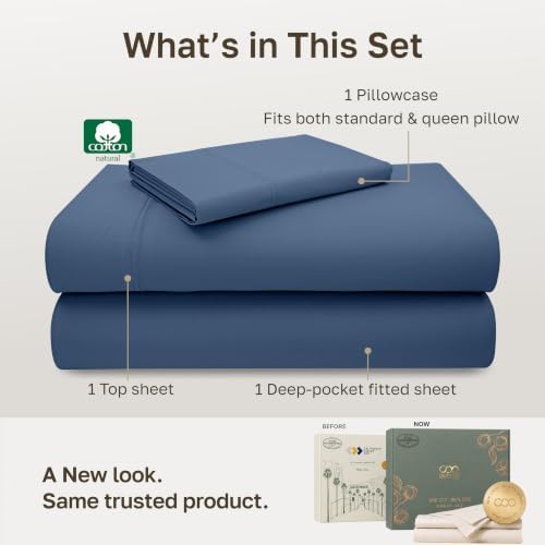 California Design Den Luxury 600 Thread Count Twin Size Sheets - Image 3