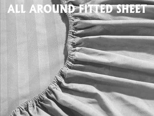 Elegant Comfort 6-Piece Damask Stripe Sheet Set - Image 4
