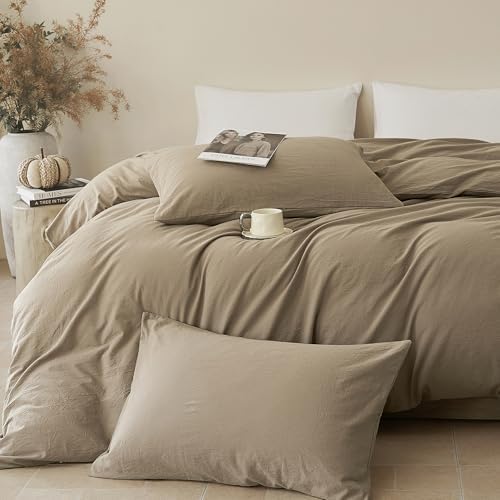 JELLYMONI 100% Washed Cotton Pillowcases, Envelope Closure 2-Pack - Image 6