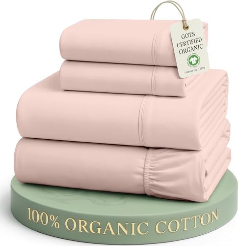 LANE LINEN Full Size Sheet Set 100% Organic Cotton Percale 4pc by LaneLinen