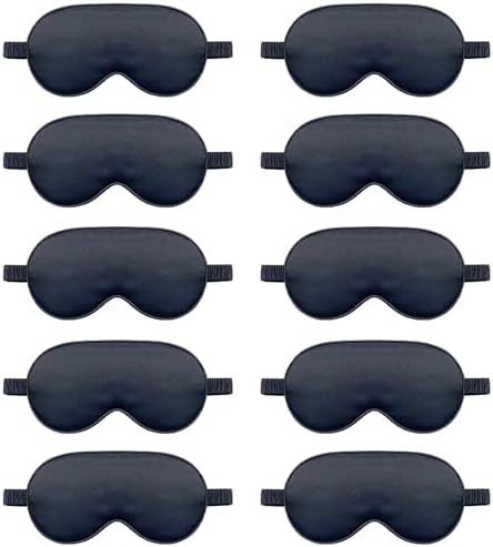 10 Pack Sleep Mask, Silk Eye Mask, by QISEQIRO
