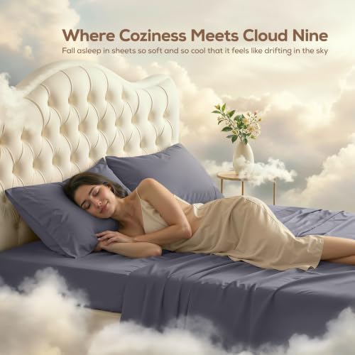 Full Sheets Set, 4 Pieces 16" Deep Pocket Hotel Luxury Bed Sheets - Image 5