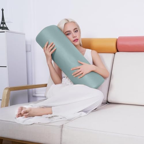 2 Pack Neck Roll Pillow, High-Density Foam Cylinder Bolster Pillow - Image 3
