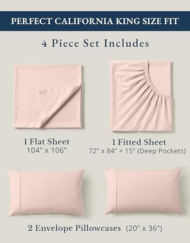 LANE LINEN California King Sheet Set 100% Organic Cotton Soft - Image 4