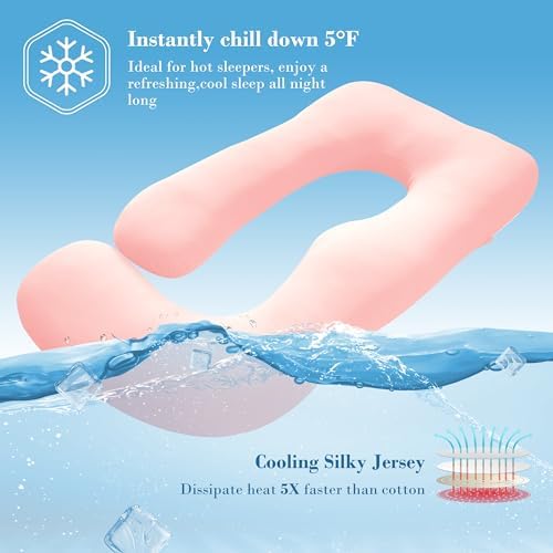 Cute Castle Cooling Cover Pregnancy Pillows, Soft U-Shape Maternity Pillow - Image 3