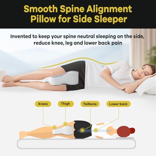 Long Knee Pillow for Side Sleepers Separates Full Thighs for Alignment - Image 6