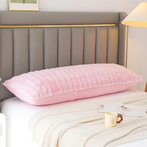 JAUXIO Fluffy Faux Fur Body Pillow Cover, 21 x 54 Inches - Image 4