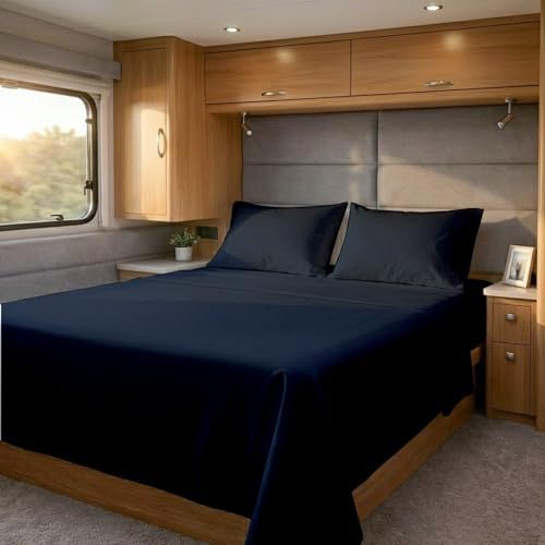 Cottingon 4 Piece RV King Sheets Fits 15" Deep, Egyptian Cotton by COTTINGON