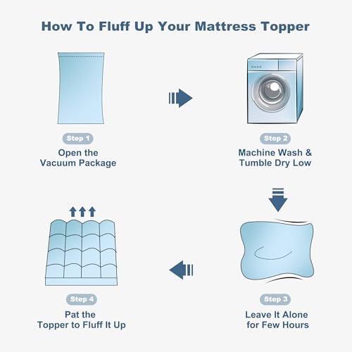 BEDLORE California King Mattress Topper, Thick Pillow Top Soft Mattress Pad - Image 4