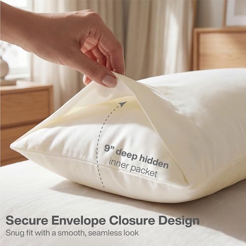 QUEENSBAY Body Pillow Case, 1 Pack, Soft Microfiber Long Pillow Cover, - Image 3