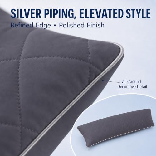 KISSKI Cooling Body Pillow Cover, Quilted Pillowcase - Image 4