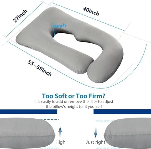 Pregnancy Pillows for Sleeping, U Shaped Full Body Maternity Pillow for - Image 4