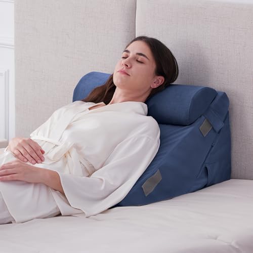 Ruqmuis Wedge Pillow Set for After Surgery, Incline Pillow Wedge for Headboard by Ruqmuis