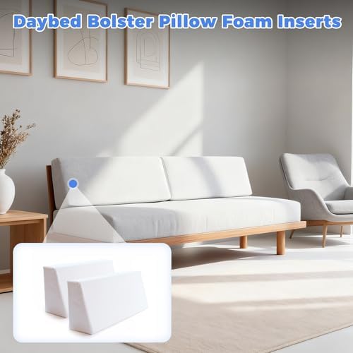 Daybed Bolster Wedge Pillow-Set of 2, 30D Foam Wedge Bolster Pillow - Image 6