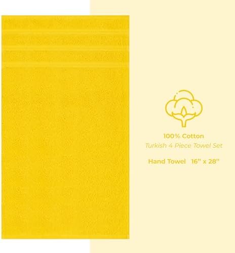 American Soft Linen 100% Cotton Luxury Turkish Towels, 4 PC Hand Towel Set - Image 4