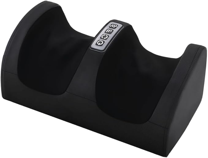Shiatsu Foot Massager with Heat,Foot and Calf Massager with Roller, Deep Massage for Relaxation, Plantar Fasciitis Relief, Promotes Blood Circulation, Gifts for Women & Men(Black)