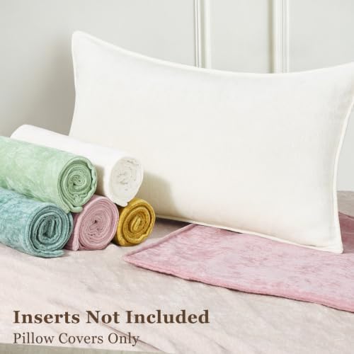 decorUhome Chenille Brown Velvet Throw Pillow Covers 16x16 Set of 2 - Image 5